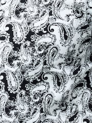 French Connection White Stretch Paisley Print Long Sleeve Button Up Shirt - Image 4 of 4