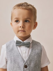 Pale Blue Waistcoat, Shirt, Shorts & Tie Set (3mths-9yrs) - Image 4 of 9