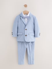 Blue Blazer Shirt Trousers and Bow Tie Set (3mths-9yrs) - Image 1 of 7