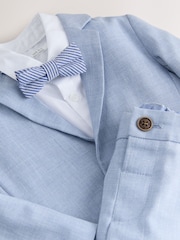 Blue Blazer Shirt Trousers and Bow Tie Set (3mths-9yrs) - Image 4 of 7