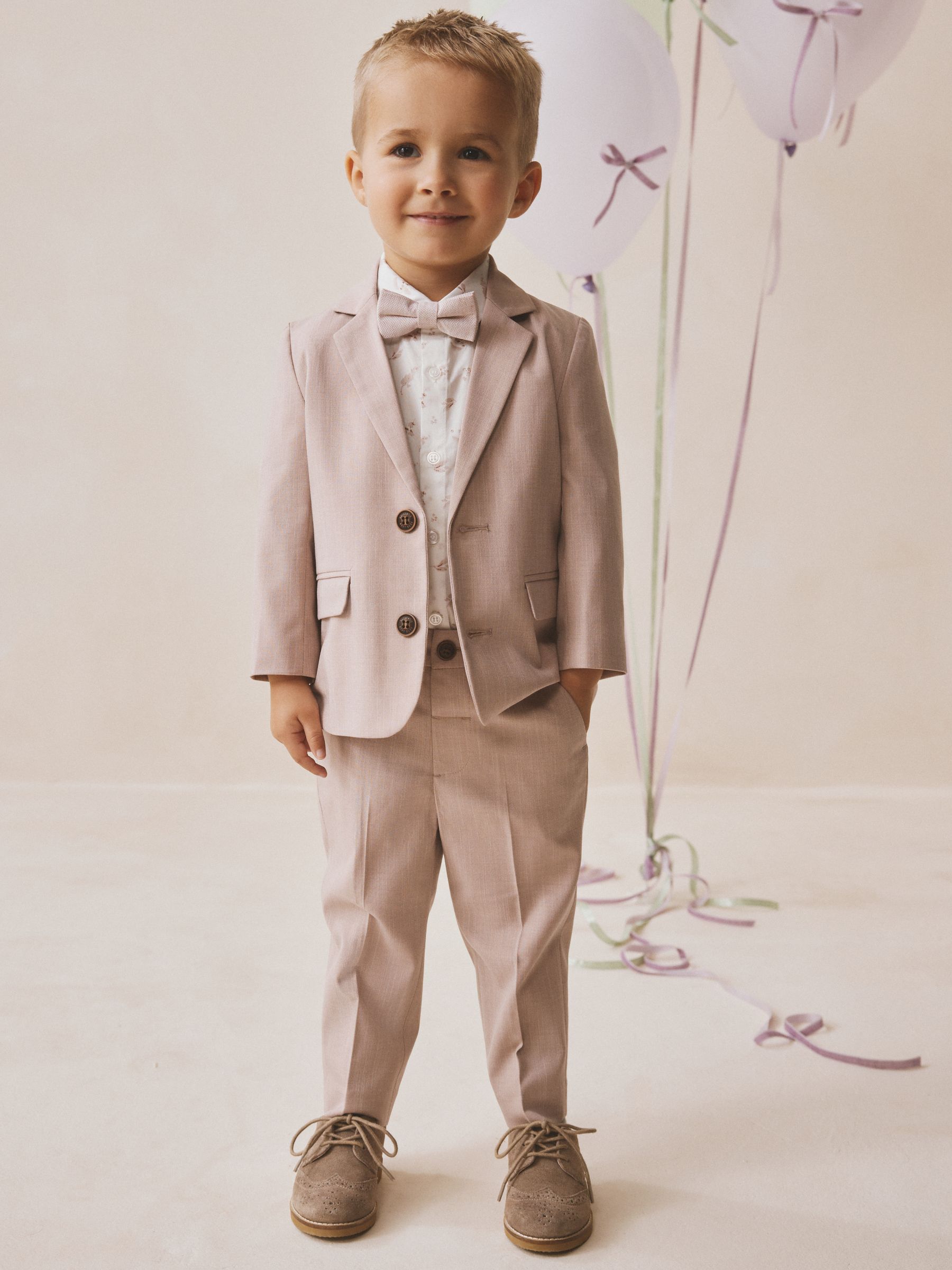 Buy Pink - Blazer Shirt Trousers and Bow Tie Set (3mths-12yrs