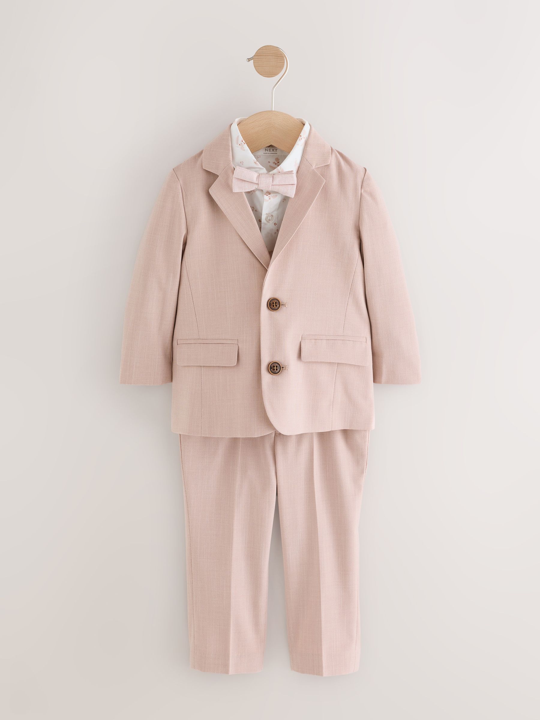 Buy Pink - Blazer Shirt Trousers and Bow Tie Set (3mths-12yrs