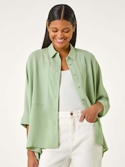 Roman Light Green Relaxed Smart Stretch Shirt - Image 2 of 5
