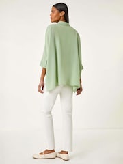 Roman Light Green Relaxed Smart Stretch Shirt - Image 3 of 5