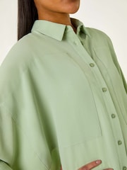 Roman Light Green Relaxed Smart Stretch Shirt - Image 5 of 5