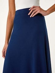 Roman Blue Dark A-Line Pull On Stretch Skirt - Image 5 of 5