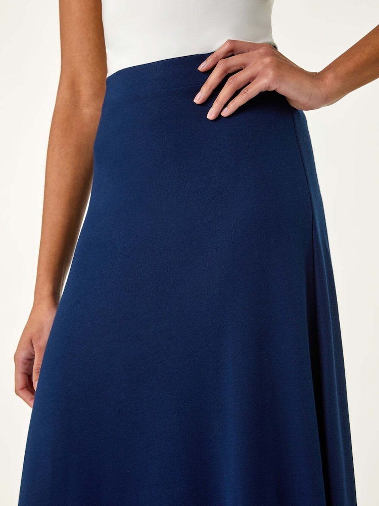 Roman Blue Dark A-Line Pull On Stretch Skirt - Image 5 of 5