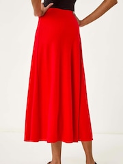 Roman Red A-Line Pull On Stretch Skirt - Image 3 of 5