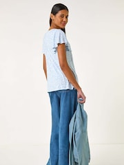 Roman Blue Angel Frill Sleeve T-Shirt - Image 3 of 5