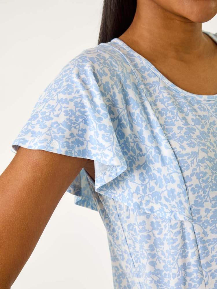 Roman Blue Angel Frill Sleeve T-Shirt - Image 5 of 5