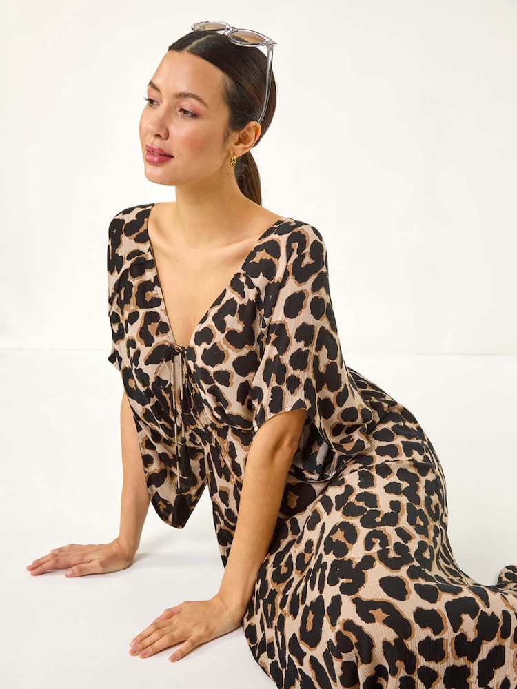 Roman Animal Print Boho Midi Dress - Imagen 1 de 5 Roman Animal Print Boho Midi Dress - Imagen 1 de 5