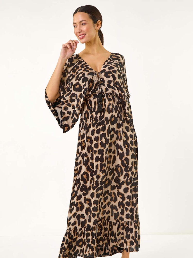 Roman Animal Print Boho Midi Dress - Imagen 2 de 5 Roman Animal Print Boho Midi Dress - Imagen 2 de 5