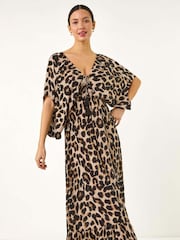 Roman Animal Print Boho Midi Dress - Imagen 4 de 5