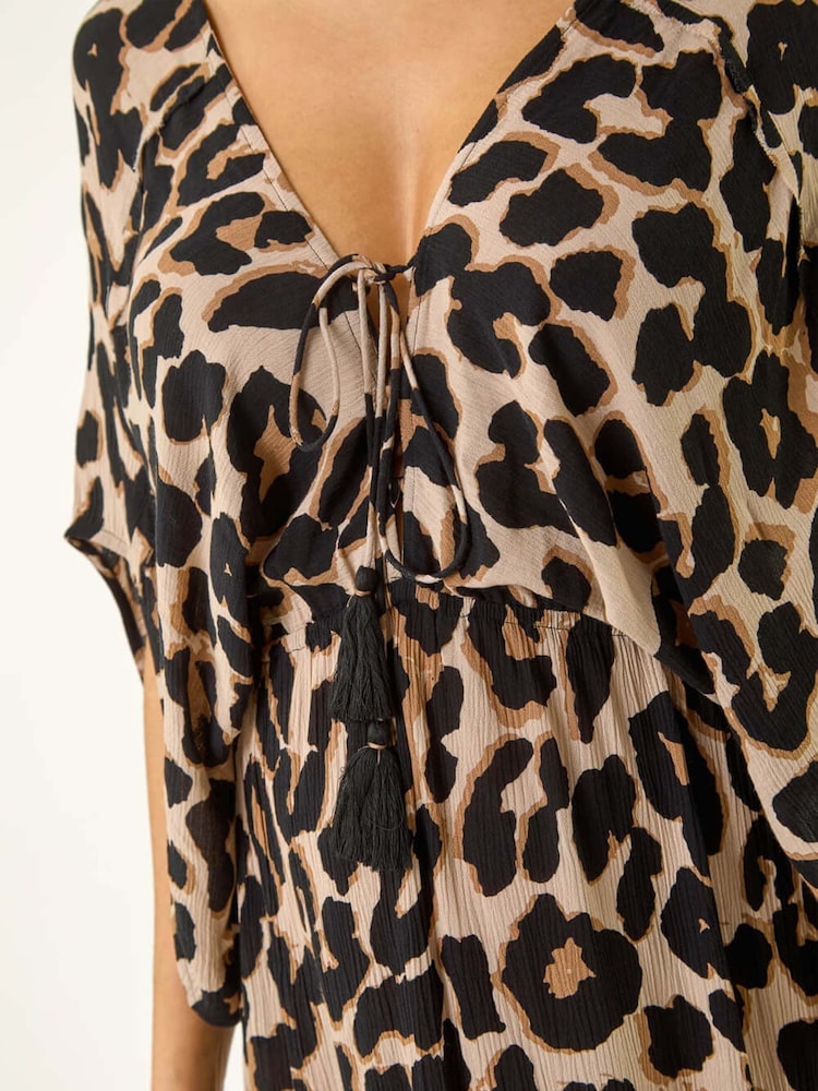 Roman Animal Print Boho Midi Dress - Imagen 5 de 5 Roman Animal Print Boho Midi Dress - Imagen 5 de 5