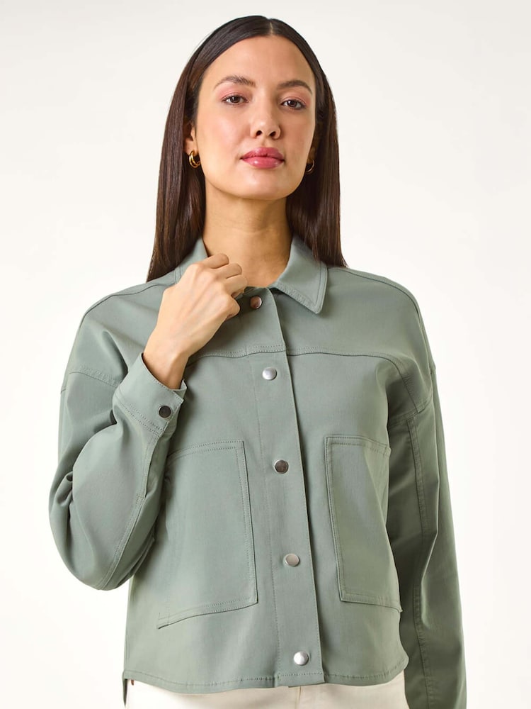Verde - Roman Patch Pocket Jacket - Imagen 2 de 5 Verde - Roman Patch Pocket Jacket - Imagen 2 de 5