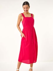 Roman Pink Seer Sucker 100% Cotton Sundress - Image 1 of 5