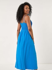 Roman Blue Tall Petite Crochet Contrast Midi Dress - Image 3 of 5