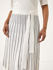 Roman White Petite Petite Wrap Knitted Dress - Image 5 of 5
