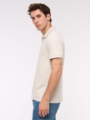 Abercrombie & Fitch Cream Logo Textured Polo Shirt - Image 4 of 7