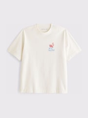 Белый - Abercrombie & Fitch Back Print Short Sleeve T-Shirt - Изображение 6 из 8