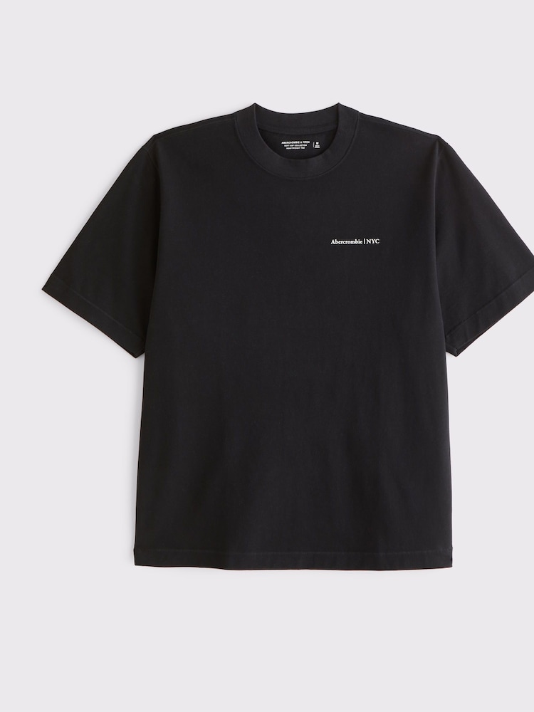 Negro - Abercrombie & Fitch Chest Logo Short Sleeve T-Shirt - Imagen 5 de 5