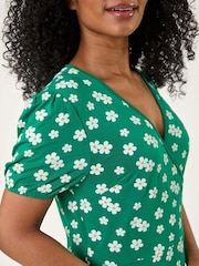 Roman Green Petite Ditsy Floral Wrap Dress - Image 5 of 5