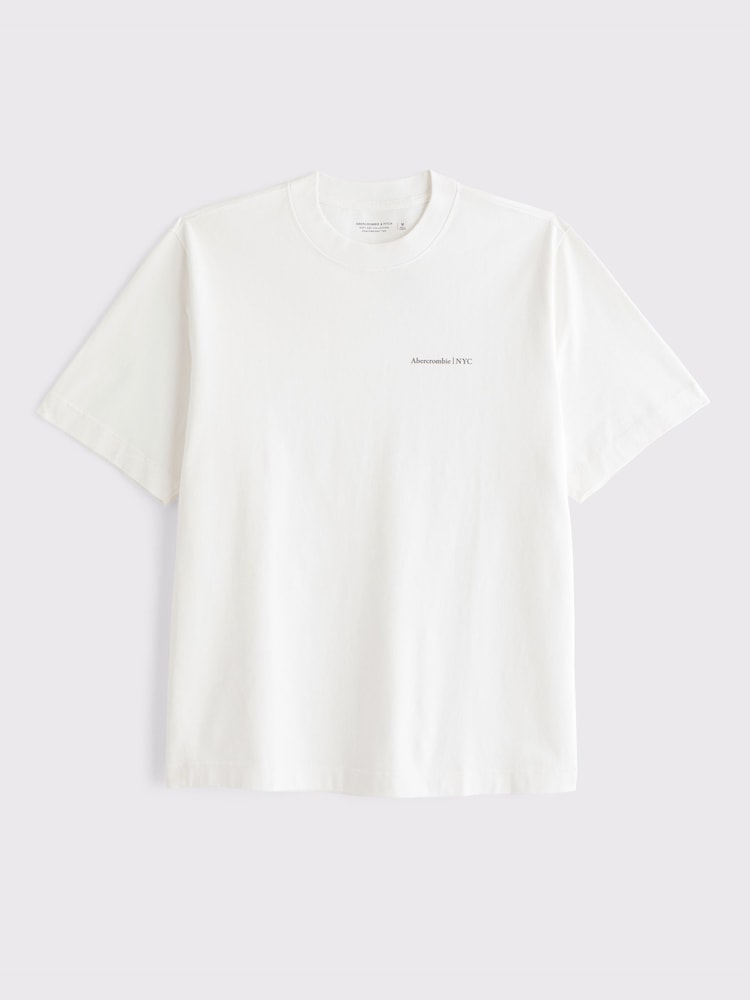 Blanco - Abercrombie & Fitch Chest Logo Short Sleeve T-Shirt - Imagen 1 de 1