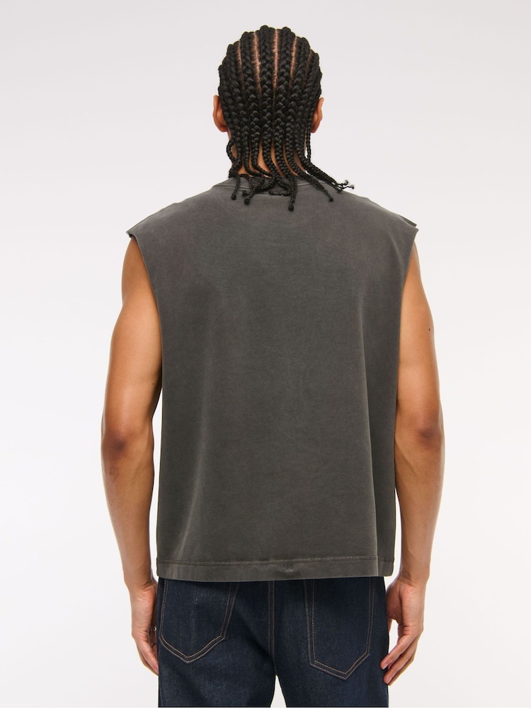 Abercrombie & Fitch 100% Cotton Acid Wash Sleeveless Tank Top - Image 2 of 6