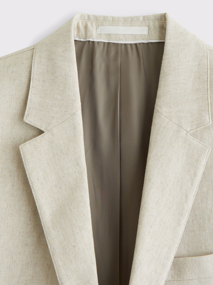 Abercrombie & Fitch Single Breasted Linen Blazer - Image 10 of 11