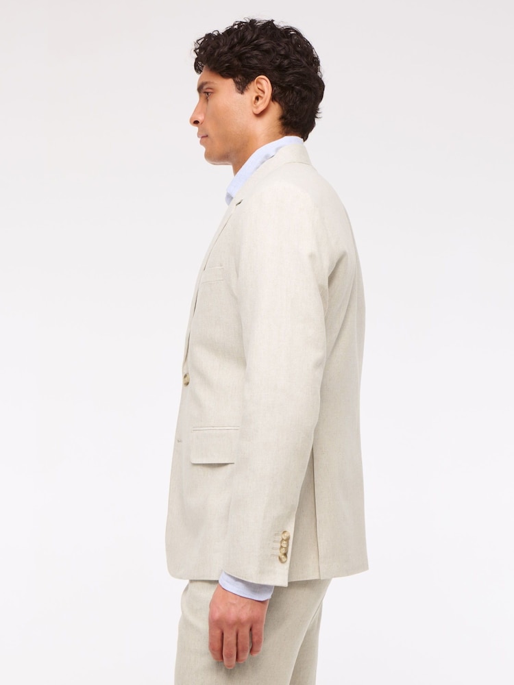 Abercrombie & Fitch Single Breasted Linen Blazer - Image 5 of 11