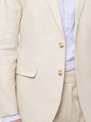 Abercrombie & Fitch Single Breasted Linen Blazer - Image 7 of 11