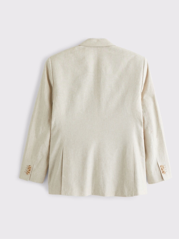 Abercrombie & Fitch Single Breasted Linen Blazer - Image 9 of 11