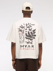 Abercrombie & Fitch Back Print Short Sleeve 100% Cotton White T-Shirt - Изображение 2 из 7