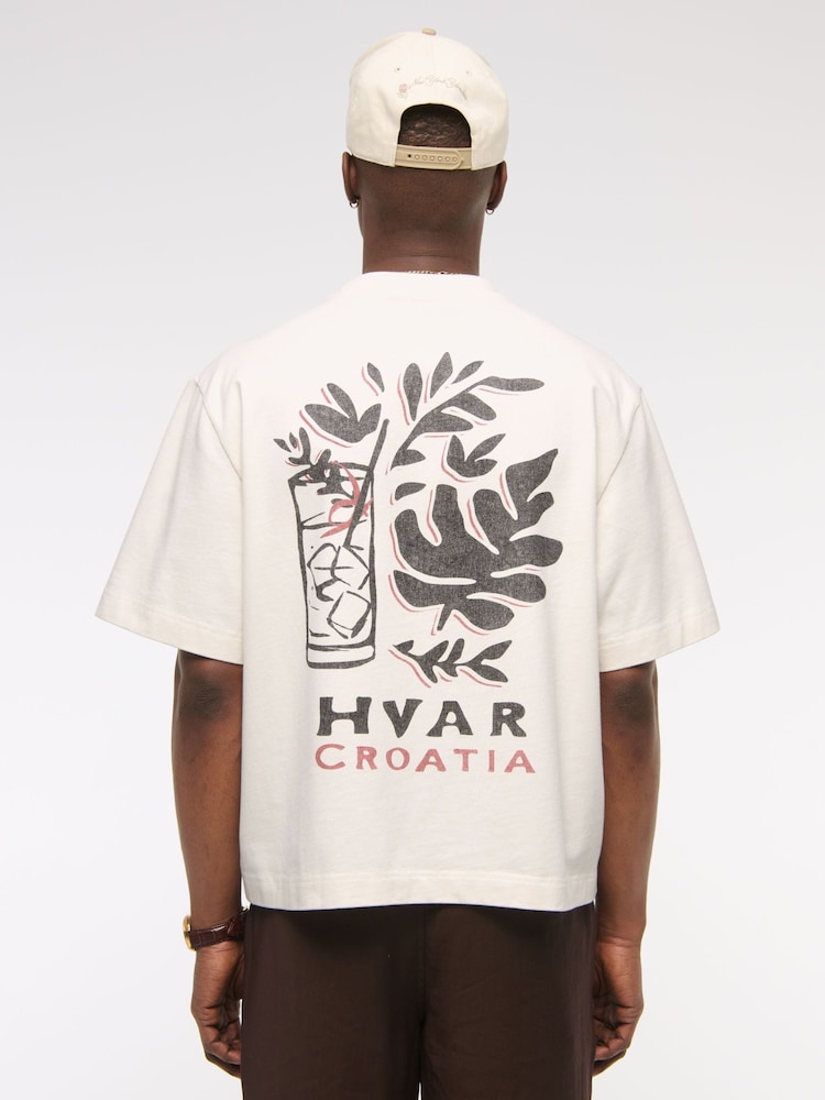 Abercrombie & Fitch Back Print Short Sleeve 100% Cotton White T-Shirt - Изображение 2 из 7