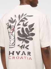 Abercrombie & Fitch Back Print Short Sleeve 100% Cotton White T-Shirt - Изображение 5 из 7