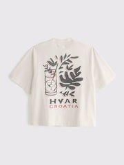 Abercrombie & Fitch Back Print Short Sleeve 100% Cotton White T-Shirt - Изображение 7 из 7