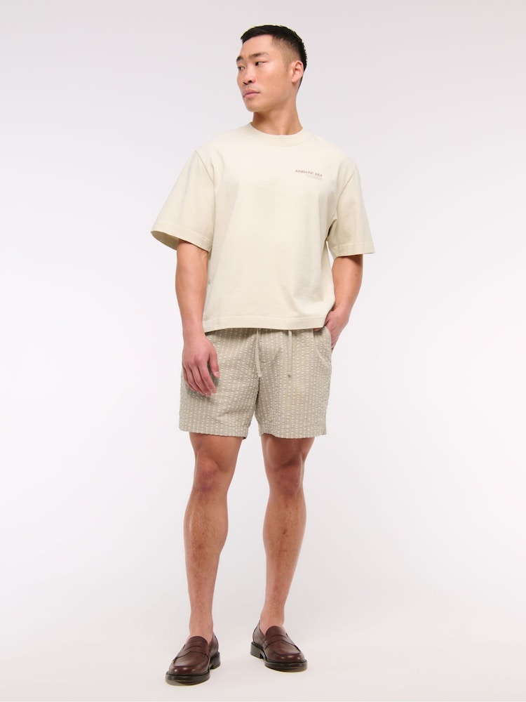 Abercrombie & Fitch 100% Cotton Pull-on Stripe Shorts - Image 2 of 7