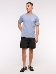 Abercrombie & Fitch Blue Back Print Short Sleeve 100% Cotton T-Shirt - Image 1 of 7