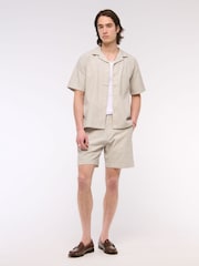 Abercrombie & Fitch Cream Linen Shorts - Image 1 of 7