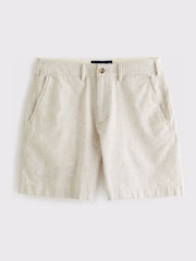 Abercrombie & Fitch Cream Linen Shorts - Image 6 of 7