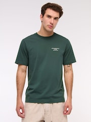 Abercrombie & Fitch Green Back Print Short Sleeve 100% Cotton T-Shirt - Bild 1 von 7