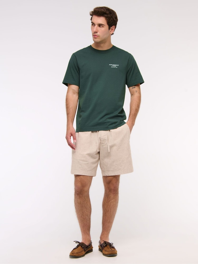 Abercrombie & Fitch Green Back Print Short Sleeve 100% Cotton T-Shirt - Bild 2 von 7