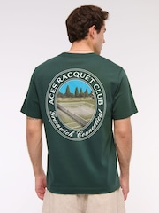 Abercrombie & Fitch Green Back Print Short Sleeve 100% Cotton T-Shirt - Bild 3 von 7