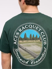 Abercrombie & Fitch Green Back Print Short Sleeve 100% Cotton T-Shirt - Bild 4 von 7