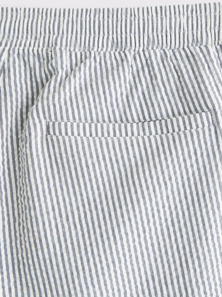 Blau - Abercrombie & Fitch 100% Cotton Pull-on Stripe Shorts - Bild 2 von 3