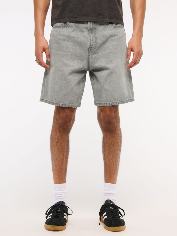 Abercrombie & Fitch Loose 100% Cotton Denim Shorts - Image 1 of 7