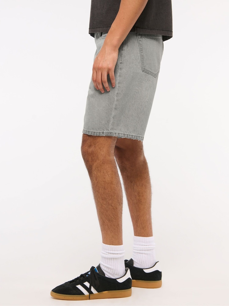 Abercrombie & Fitch Loose 100% Cotton Denim Shorts - Image 2 of 7