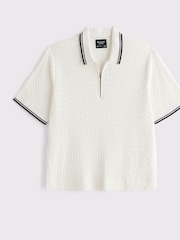 Abercrombie & Fitch Zip Polo Shirt - Image 6 of 7