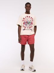 Abercrombie & Fitch Relaxed Nylon Stripe Shorts - Image 1 of 6