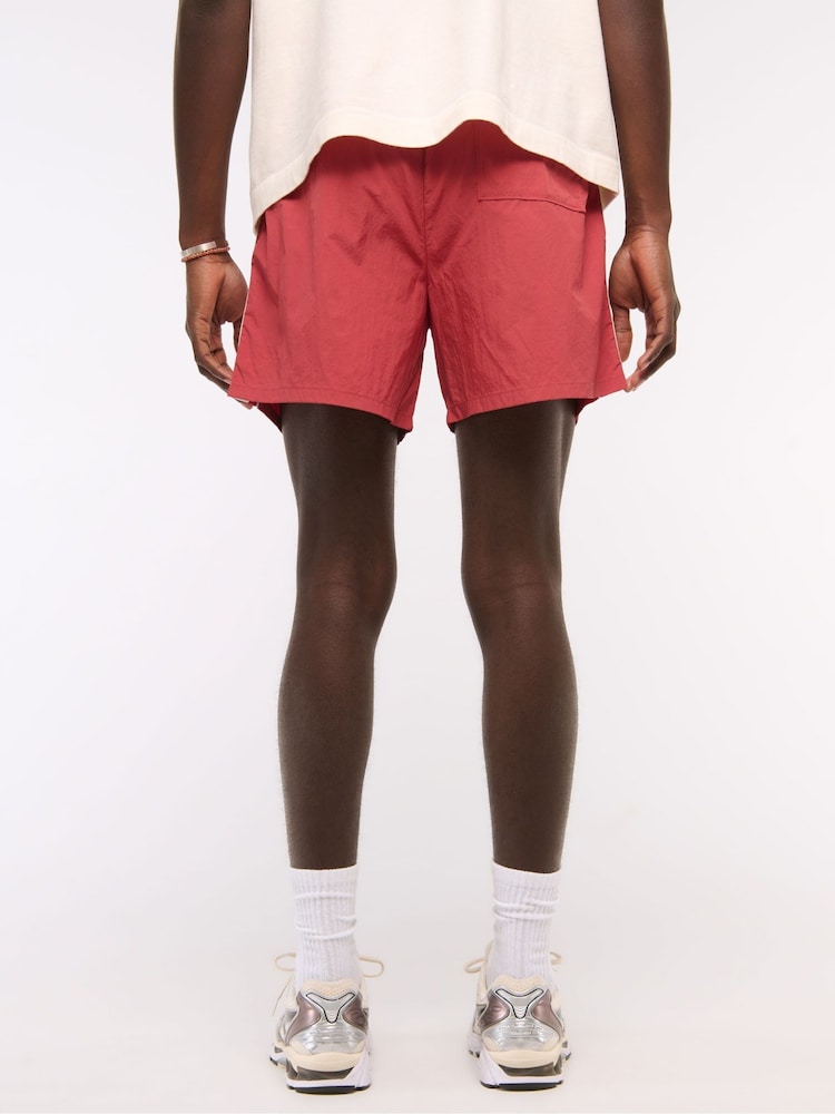 Abercrombie & Fitch Relaxed Nylon Stripe Shorts - Image 2 of 6